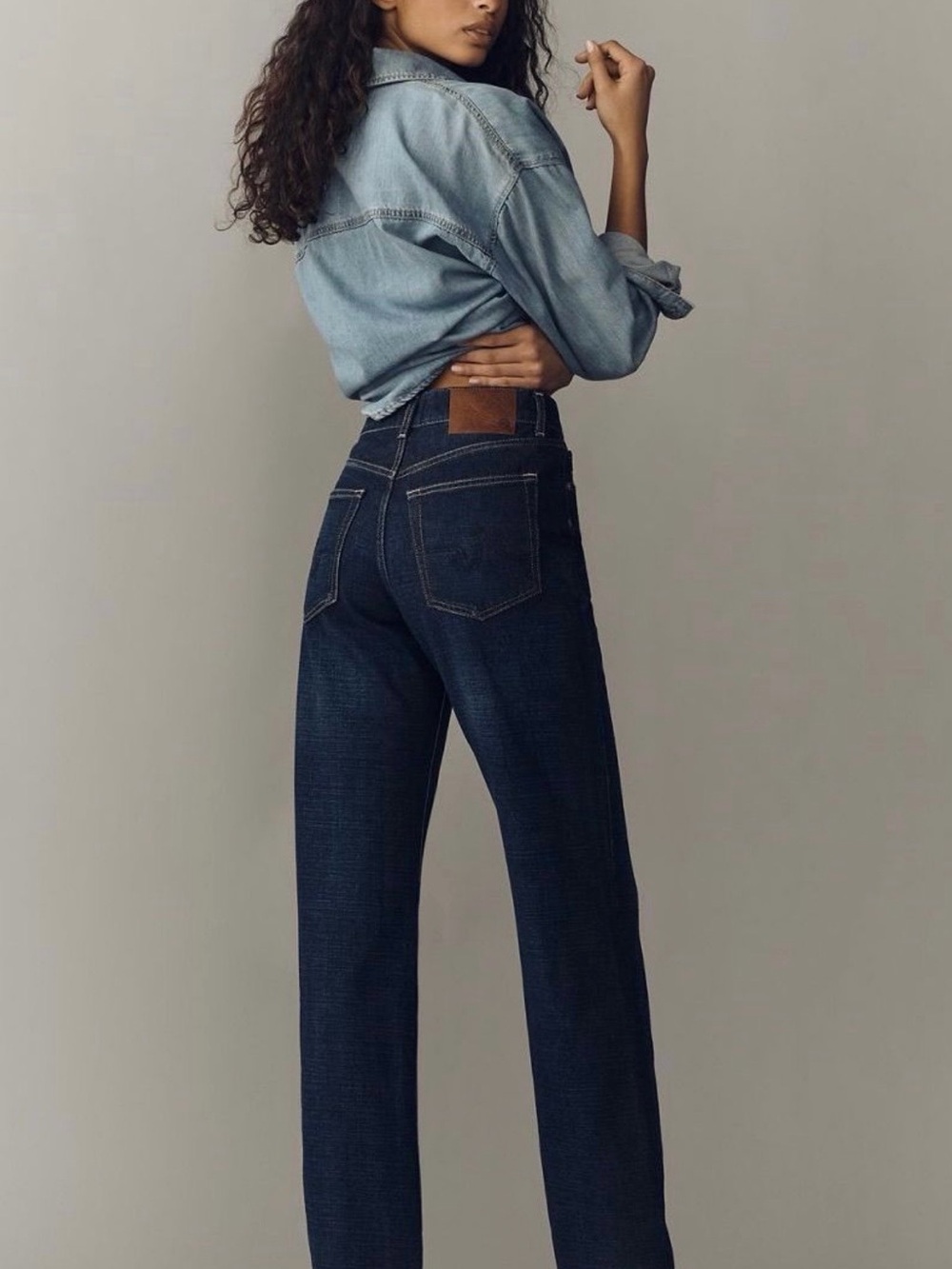 AG Classic High-Rise Straight Jeans - Dark Indigo